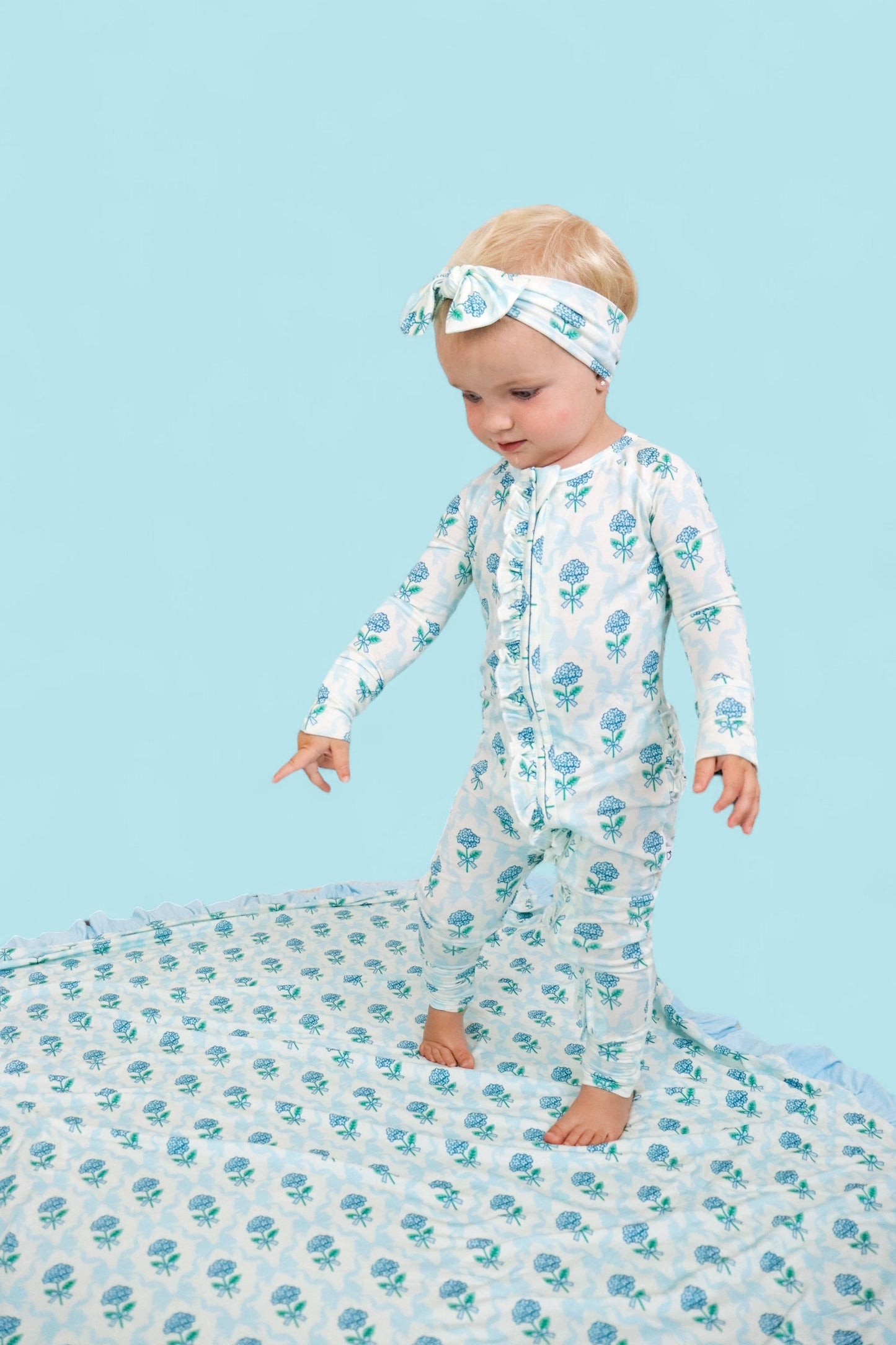 BLUE RIBBON BLOOMS DREAM RUFFLE ROMPER