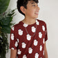 Youth Straight Leg Bamboo Pajamas | Vintage Santa