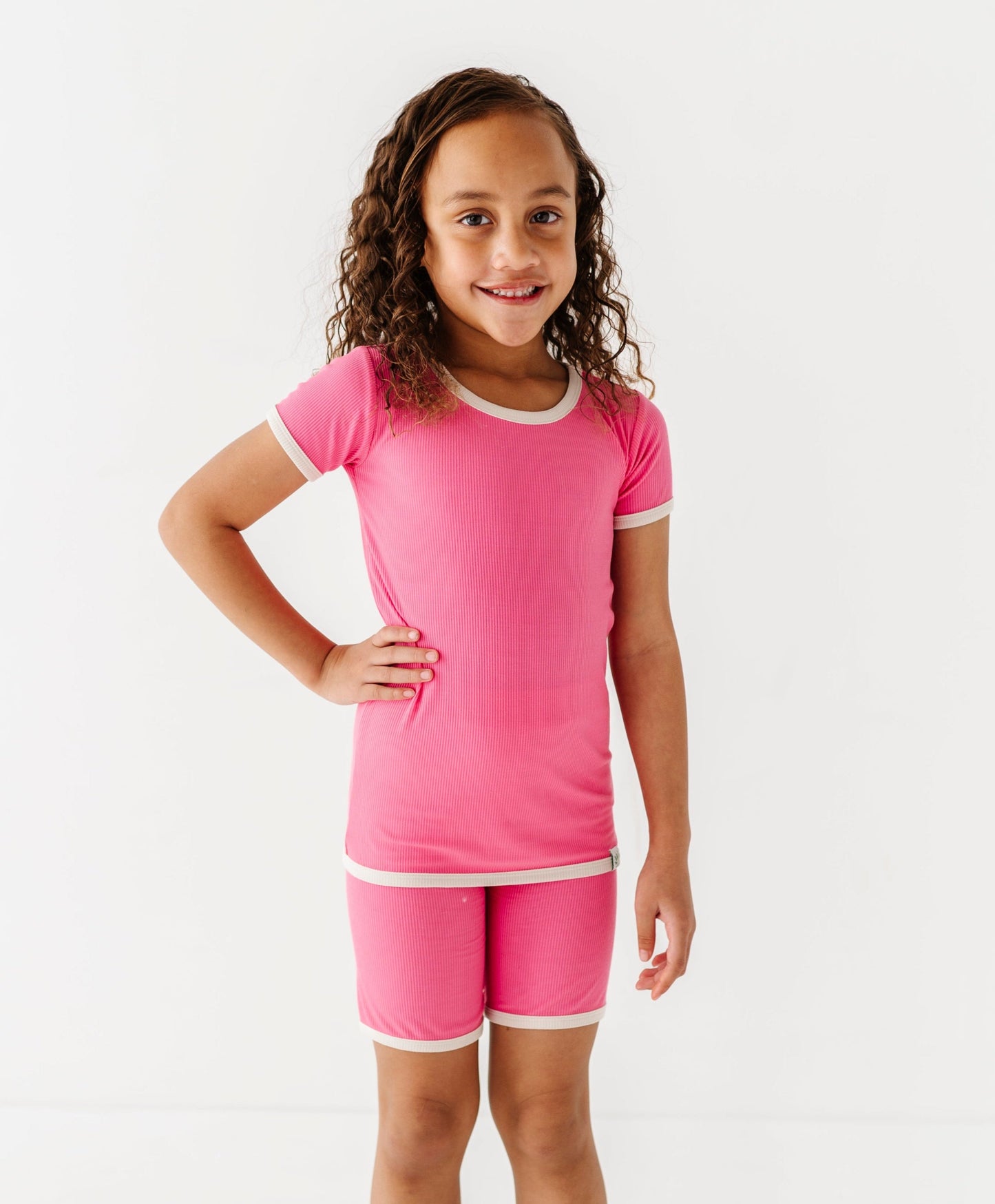 ROSEY | Tee + Biker Shorts RIB SET