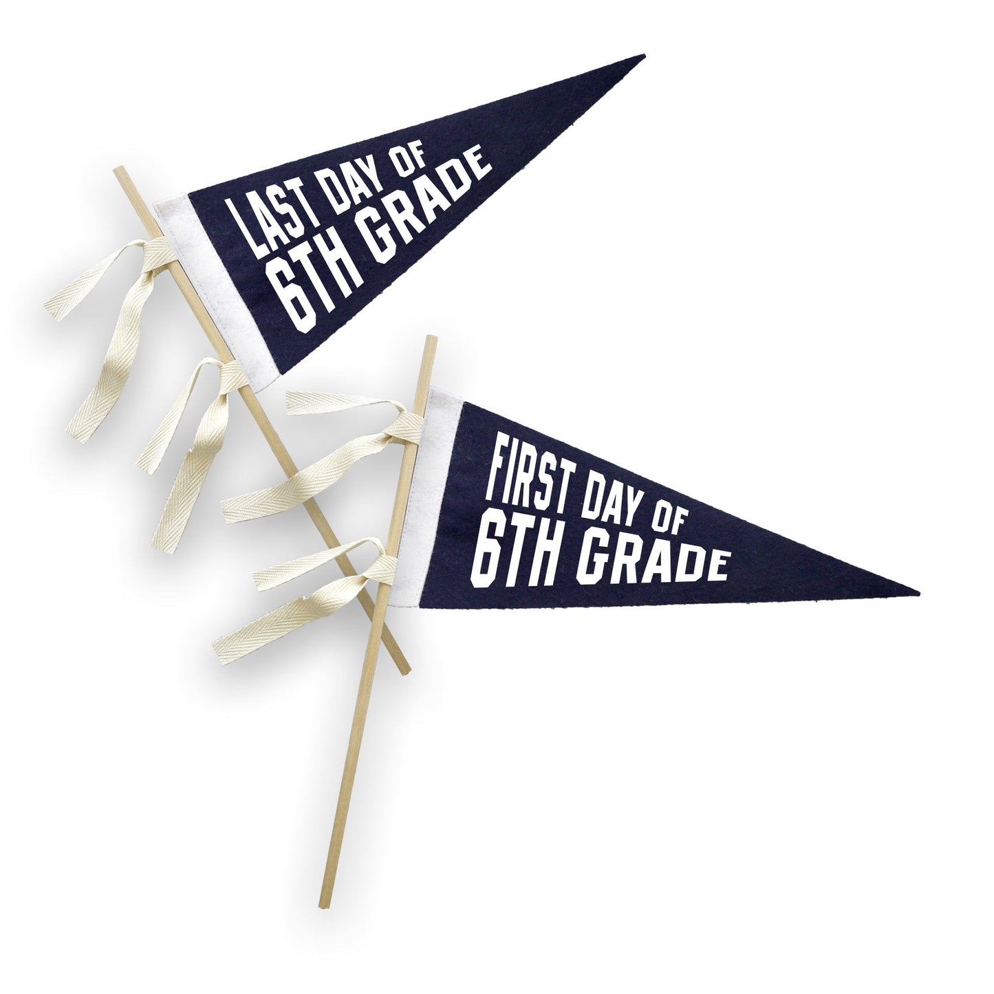 First Day Last Day School Grade Pennant - NAVY