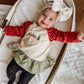 Custom Embroidered Christmas Colorblock Peplum