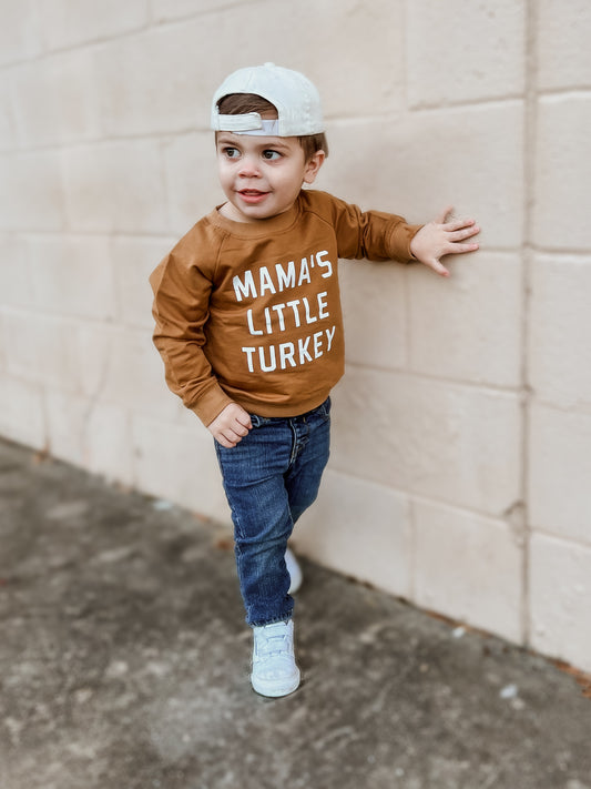 Mama's Little Turkey Organic Cotton Crewneck Sweatshirt