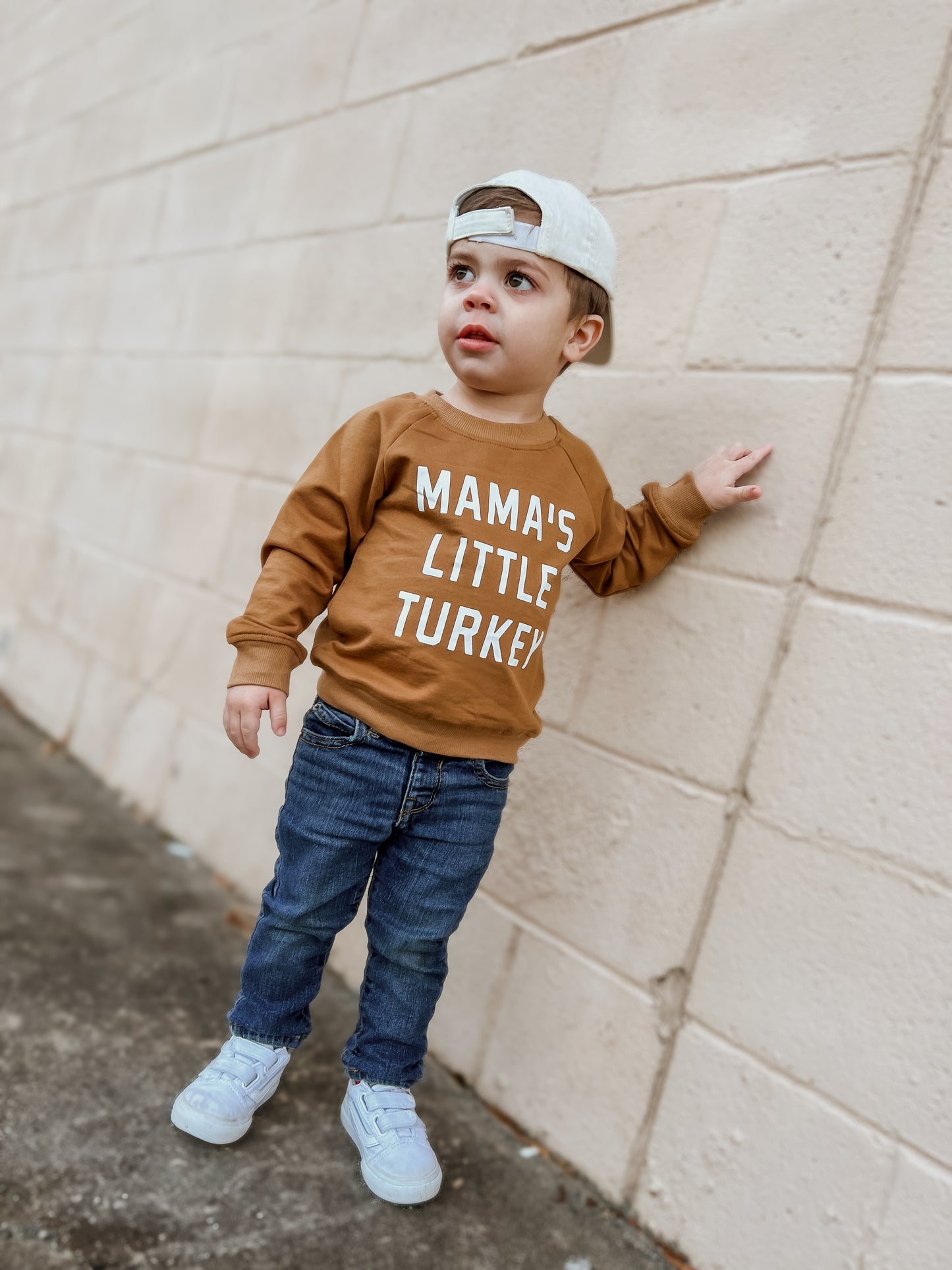 Mama's Little Turkey Organic Cotton Crewneck Sweatshirt