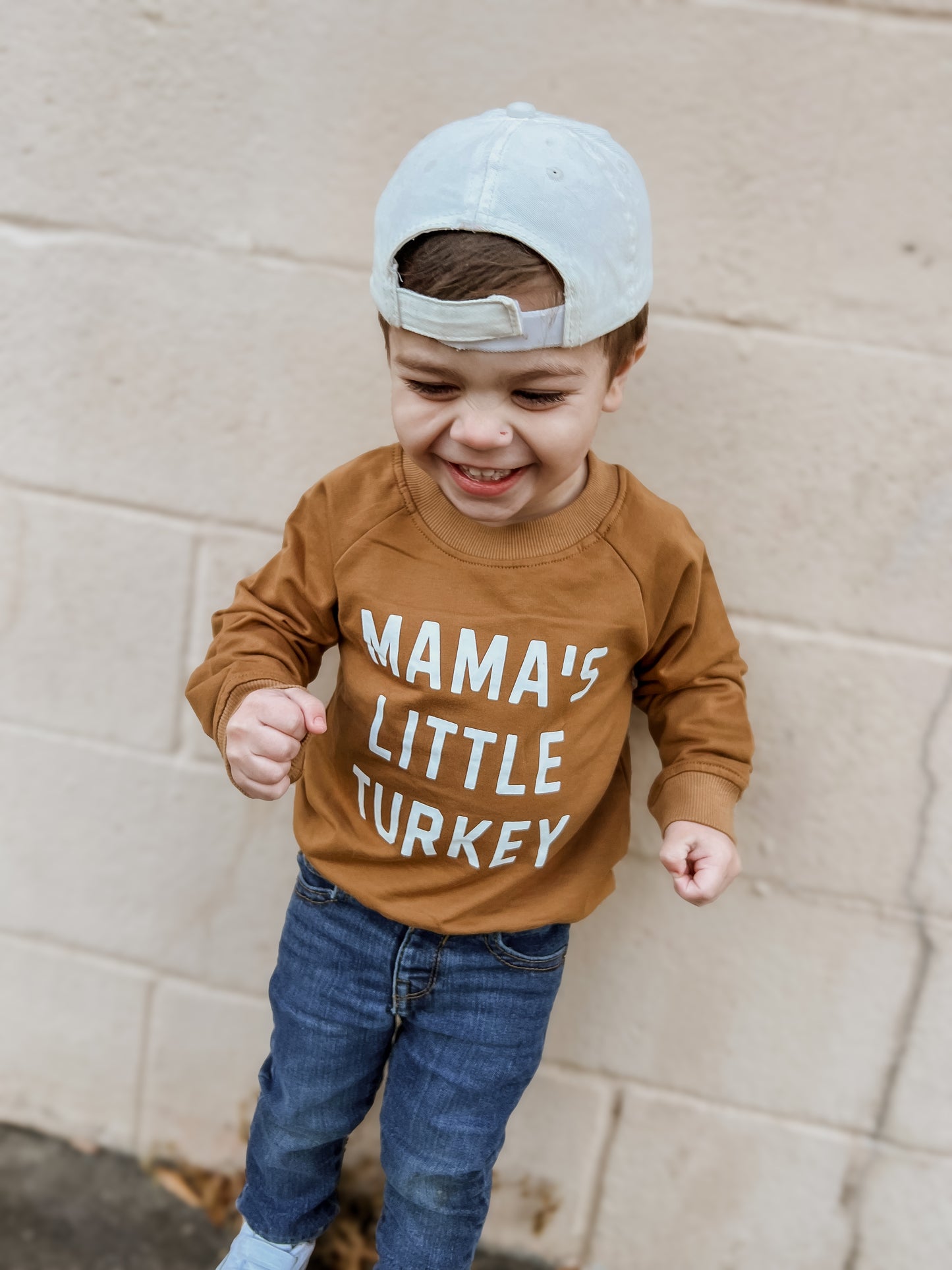 Mama's Little Turkey Organic Cotton Crewneck Sweatshirt