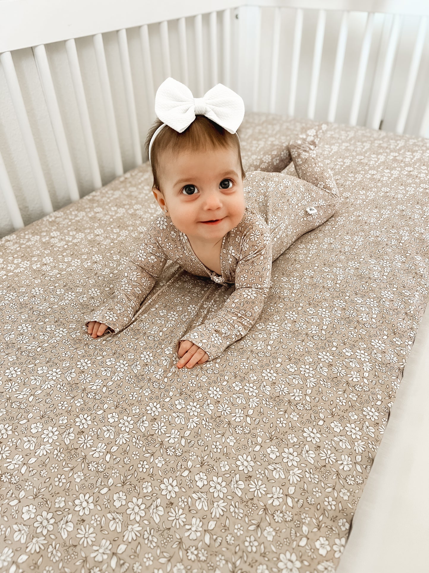 Dainty Ditsy Bamboo Crib Sheet