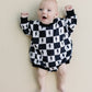 Bubble Romper | Charcoal Bolts