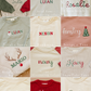 Custom Embroidered Christmas Crewneck or Sweatshirt Romper - Olive Green