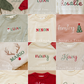 Custom Embroidered Christmas Sweatshirt or Romper - Camel