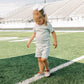 First Down Knotted Bow Baby Shoe