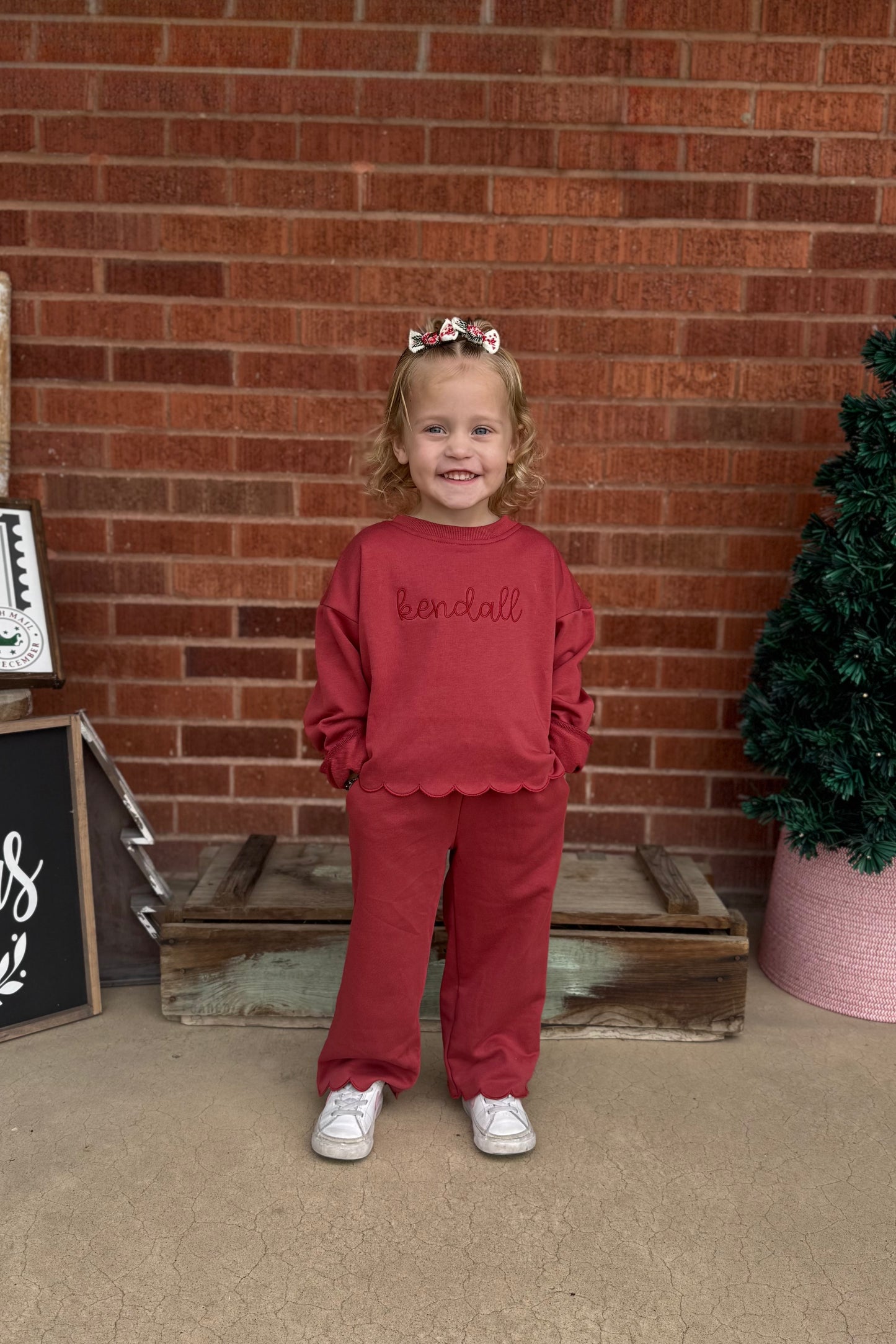 Weihnachts-Colorblock-Schößchen