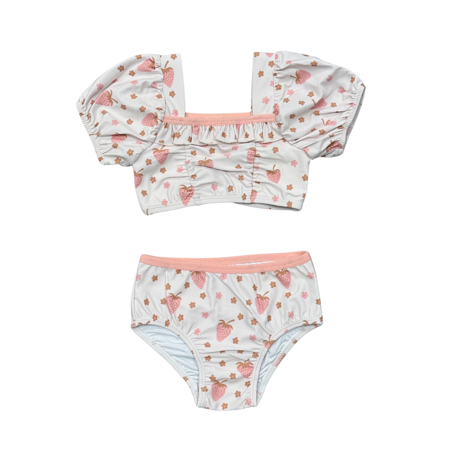 Girl's Puff Sleeve Swimsuit