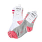 Heather Grey & Pink Stripe Socks