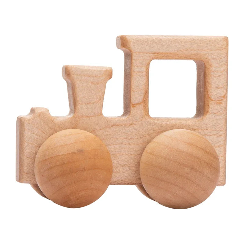 Montessori Educational Smooth Maple Wood Toy Cars