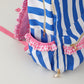 Custom Embroidered Ruffle Backpack - Gingham or Stripes