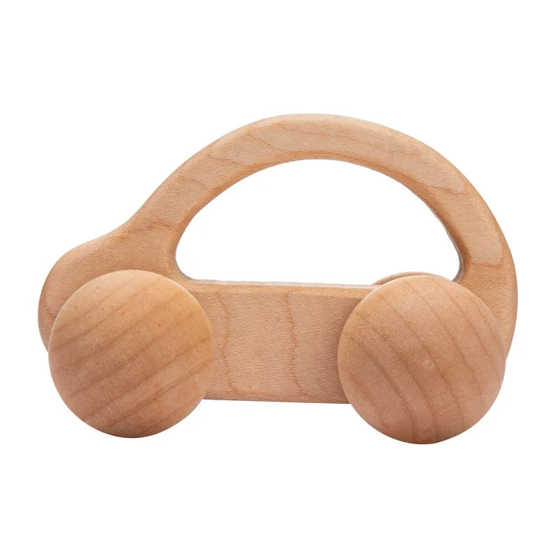 Montessori Educational Smooth Maple Wood Toy Cars