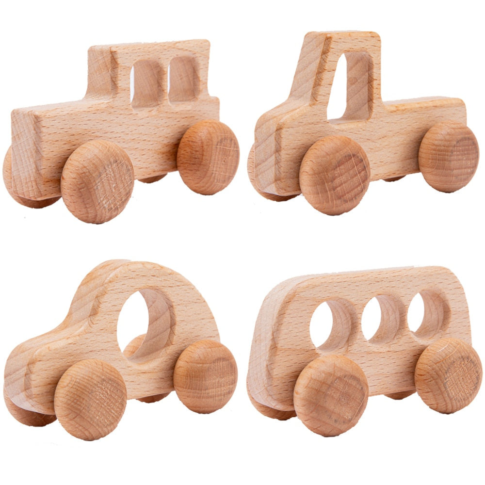 Wooden Montessori Educational Wood Toy Car