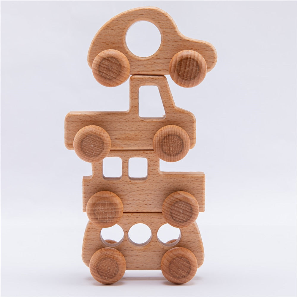 Wooden Montessori Educational Wood Toy Car