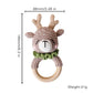 Handmade Smooth Beech Wood Animal Knit Teething Toy