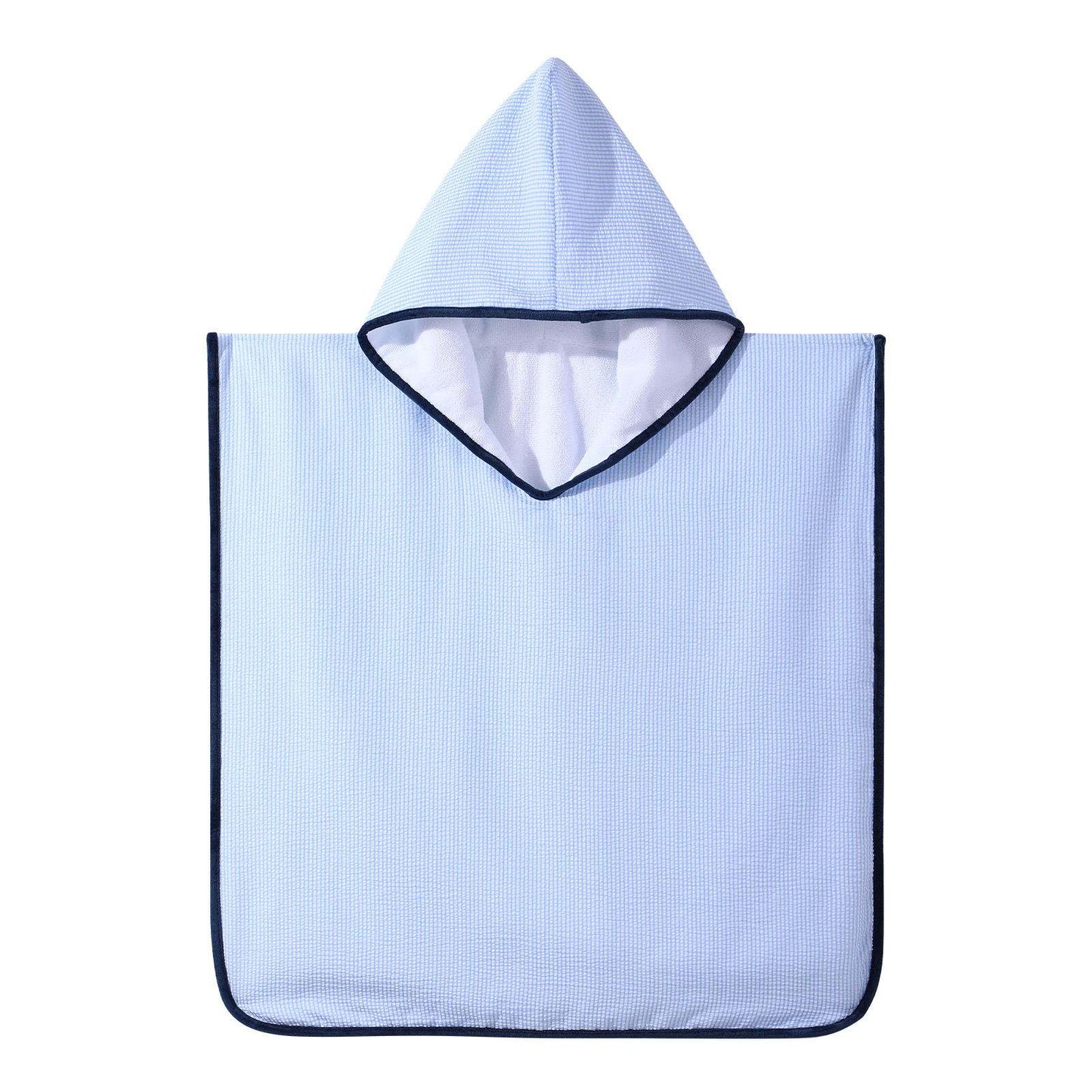 Strandponcho mit individueller Stickerei und Waffelmuster