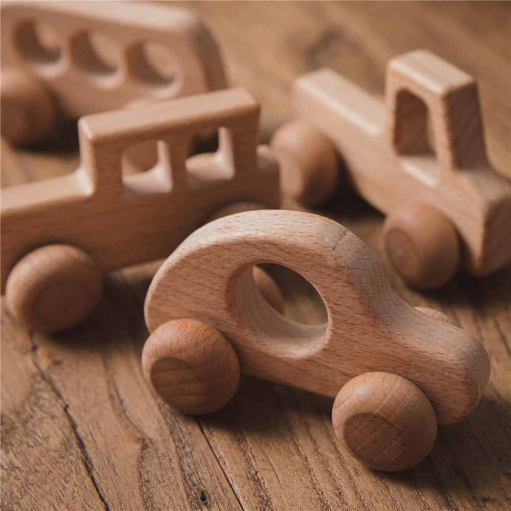 Wooden Montessori Educational Wood Toy Car