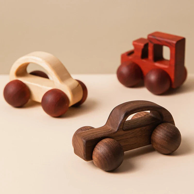 Montessori Educational Smooth Maple Wood Toy Cars