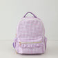 Custom Embroidered Ruffle Backpack - Gingham or Stripes
