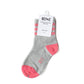 Heather Grey & Pink Stripe Socks