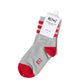 Heather Grey & Red Stripe Socks