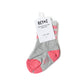 Heather Grey & Pink Stripe Socks