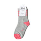 Heather Grey & Pink Stripe Socks