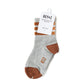 Heather Grey & Brown Stripe Socks