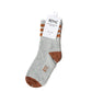 Heather Grey & Brown Stripe Socks