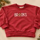 Custom Embroidered Gingerbread Christmas Sweatshirt or Romper