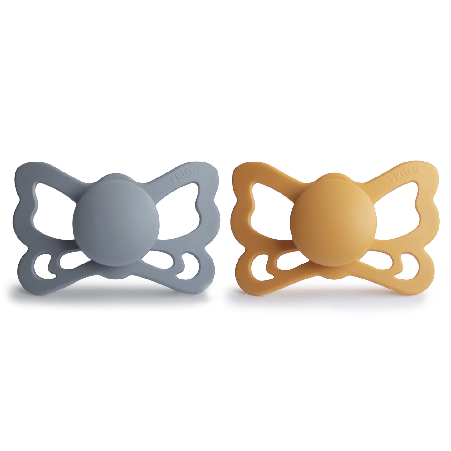 FRIGG Butterfly Anatomical Silicone Pacifier 2-Pack (6-18 Months)