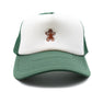 Dark Green & White Foam Tiny Holiday Gingerbread Trucker Hat