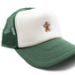 Dark Green & White Foam Tiny Holiday Gingerbread Trucker Hat