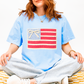 Comfort Colors Lace Bow Flag Tee - choose your color