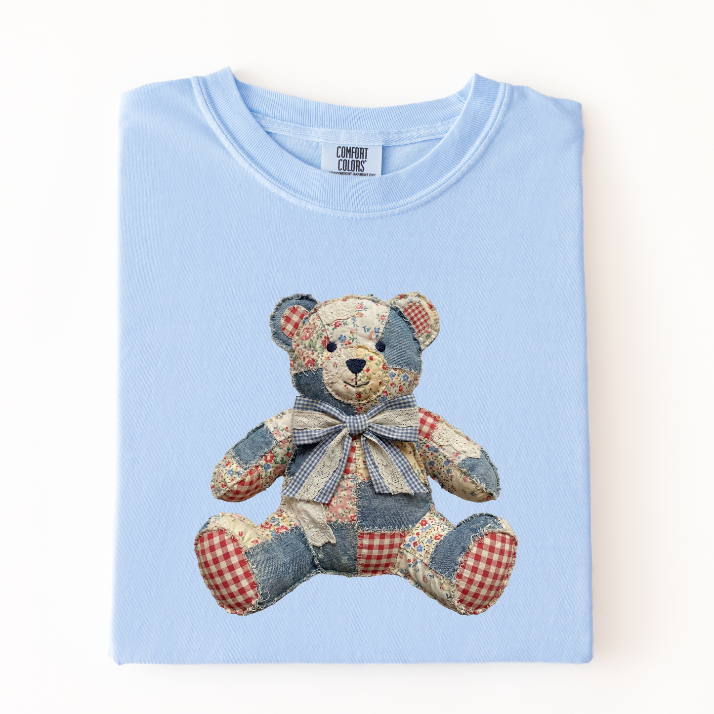 Comfort Colors Americana Quilted Teddy Bear Tee - choose your color