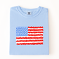 Comfort Colors 4th of July Daisy Floral Flag Tee - choose your color