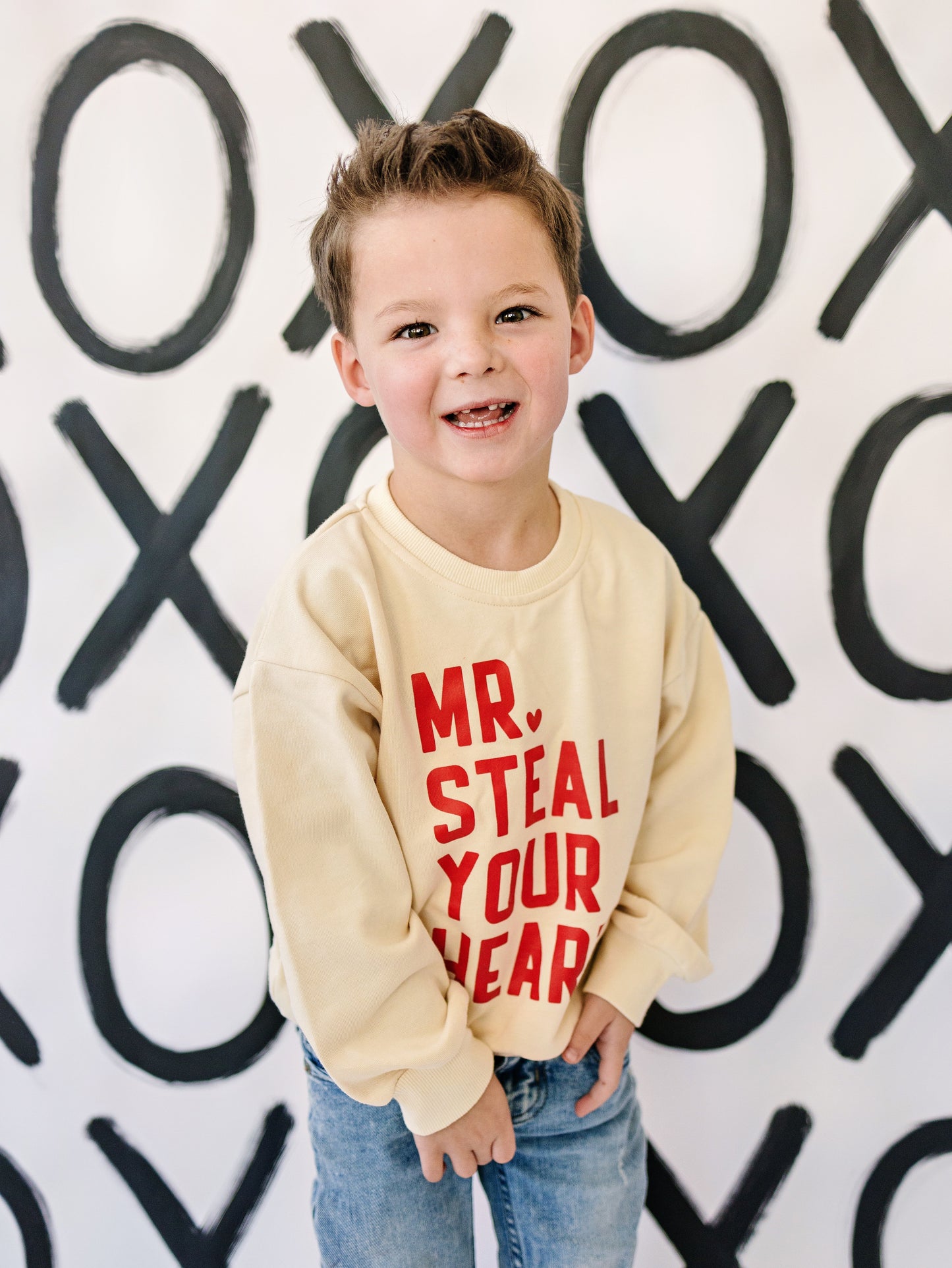 Mr Steal Your Heart Crewneck Sweatshirt - Cream