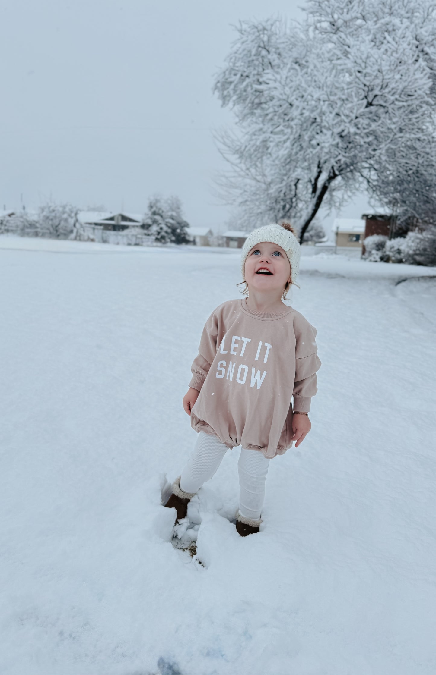 Let It Snow Sweatshirt Romper - more colors