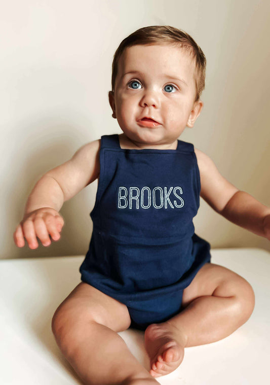 Custom Embroidered Overall Bubble Romper - more colors