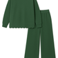 PREORDER Blank Adult Scalloped Set - Green or Brown