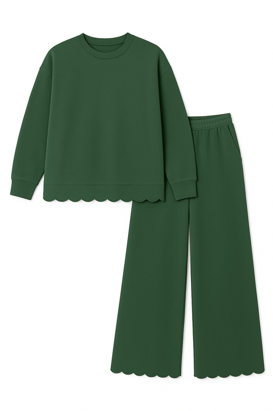 PREORDER Blank Adult Scalloped Set - Green or Brown