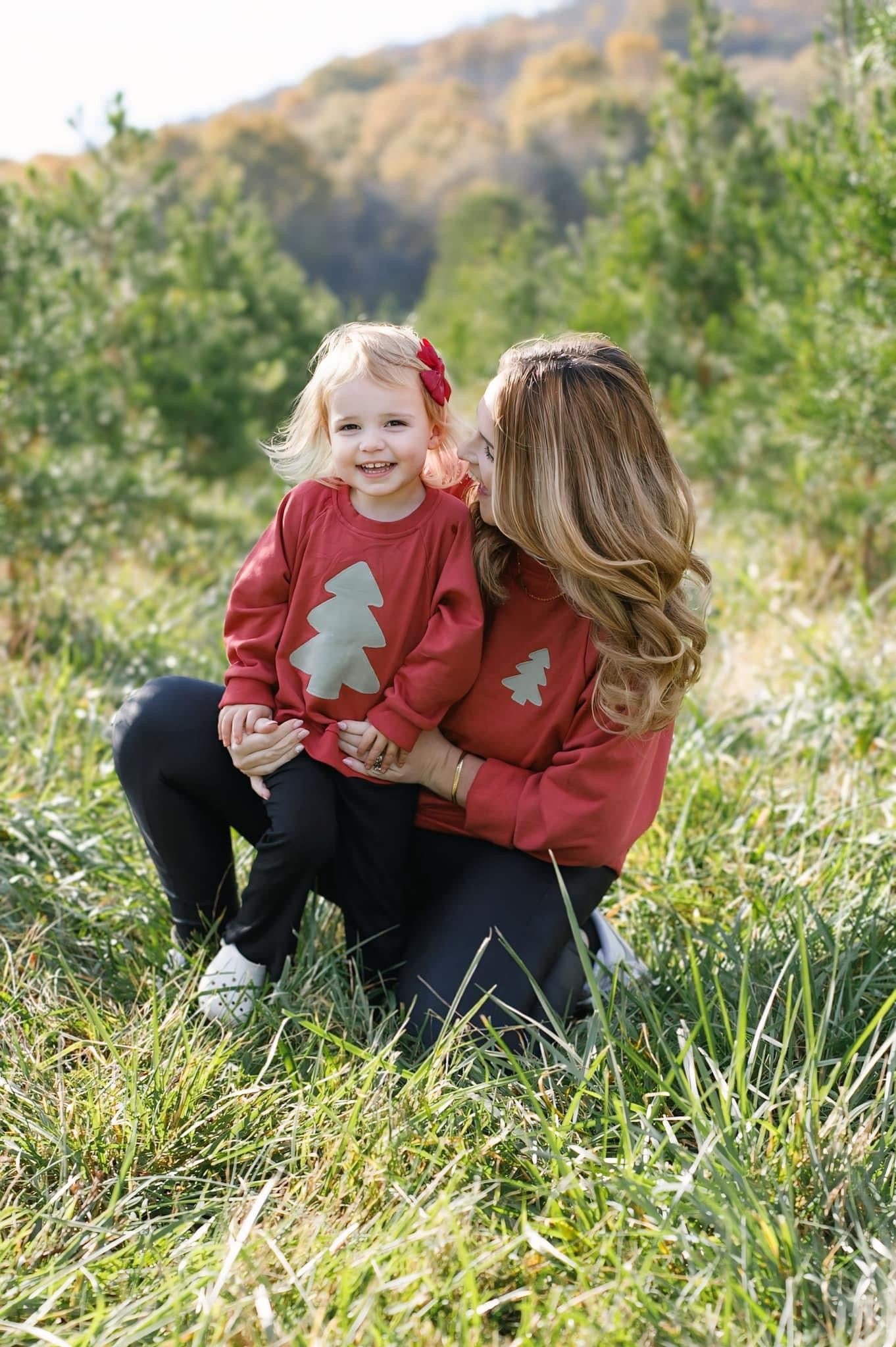 Adult Christmas Tree Patch Crewneck Sweatshirt