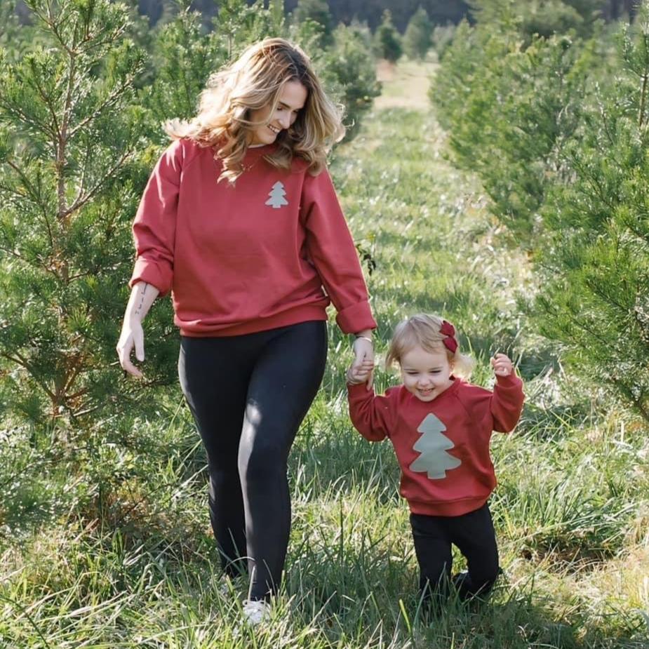 Adult Christmas Tree Patch Crewneck Sweatshirt