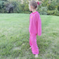 Pink Striped Lounge Set - Optional Custom Embroidery