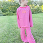 Pink Striped Lounge Set - Optional Custom Embroidery