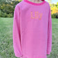 Pink Striped Lounge Set - Optional Custom Embroidery