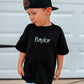 Custom Embroidered Black Oversized Tee or T-Shirt Romper - Neon Lettering